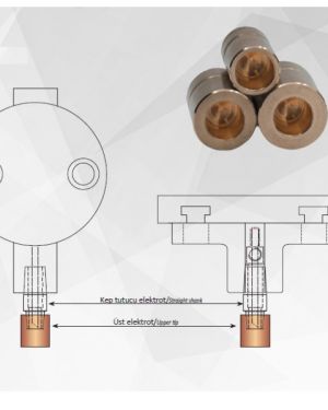 Somun Kaynağı İçin Üst Elektrotlar