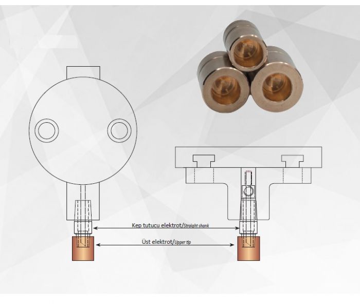 Somun Kaynağı İçin Üst Elektrotlar